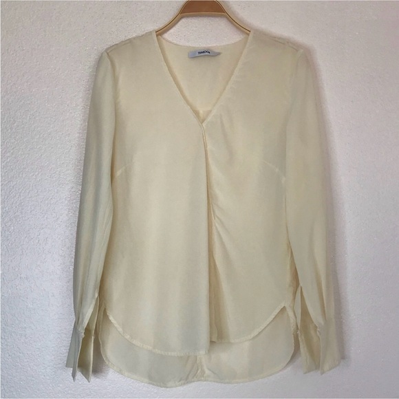 Thakoon 8 ivory silk long sleeve blouse off white silk - Picture 2 of 14